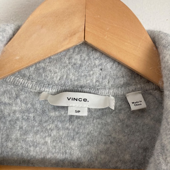 Vince collar cardigan coat with wool alpaca blend - Picture 2 of 8